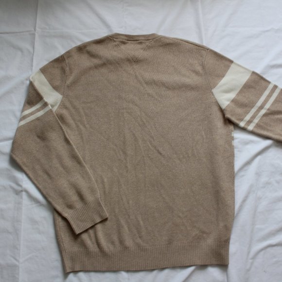 Tommy Hilfiger Beige/Cream Striped Crewneck Sweater - Picture 4 of 5